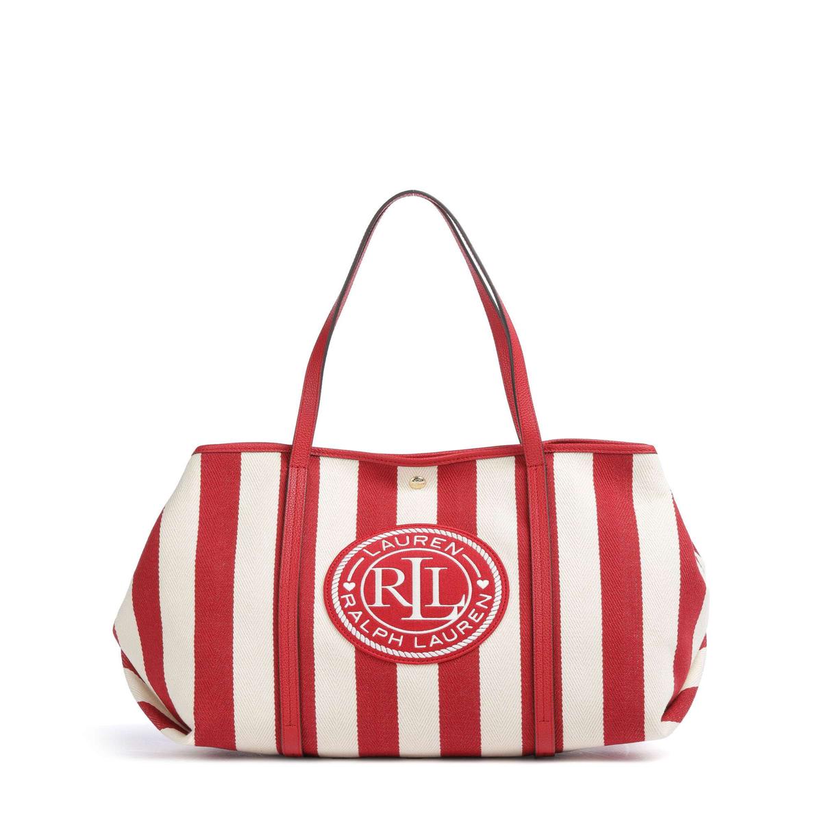Lauren Ralph Lauren Emerie Extra Large Tote bag natural/festive red stripe