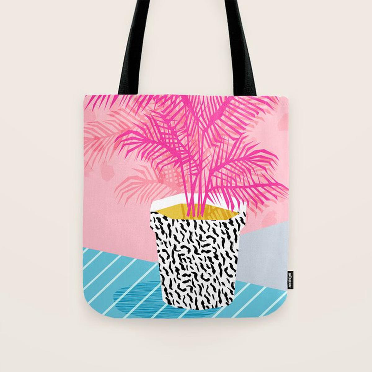 No Can Do - hipster abstract neon 1980s style memphis print palm springs socal los angeles desert Tote Bag