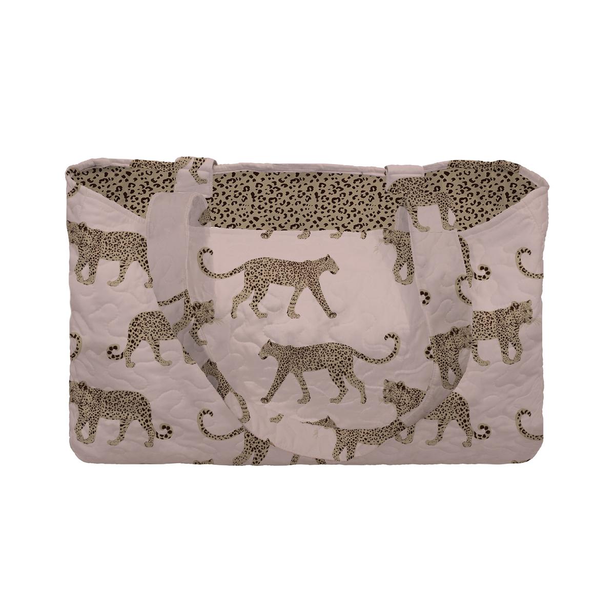 Leilani Leopard Rose Quilted Tote