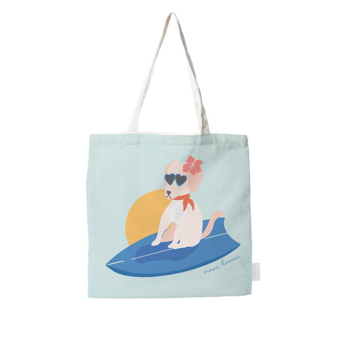 Surfing Dog Maui Tote