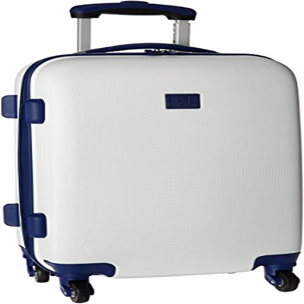Anne Klein Palm Springs 20 Hardside Carry-On Spinner Luggage, White/Navy