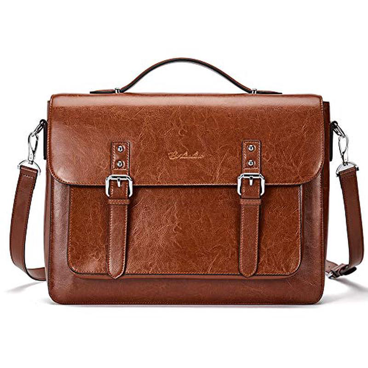 BOSTANTEN Leather Briefcase 148221 Vintage Laptop Messenger Satchel Office Business Bag for Women