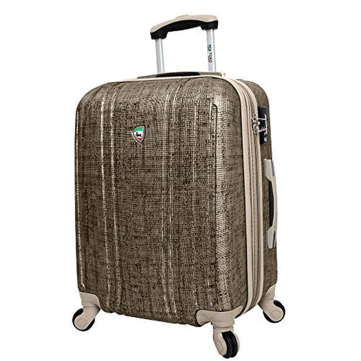 Mia Toro Macchiolina Abrasa Hardside 24 Inch Spinner Gold One Size