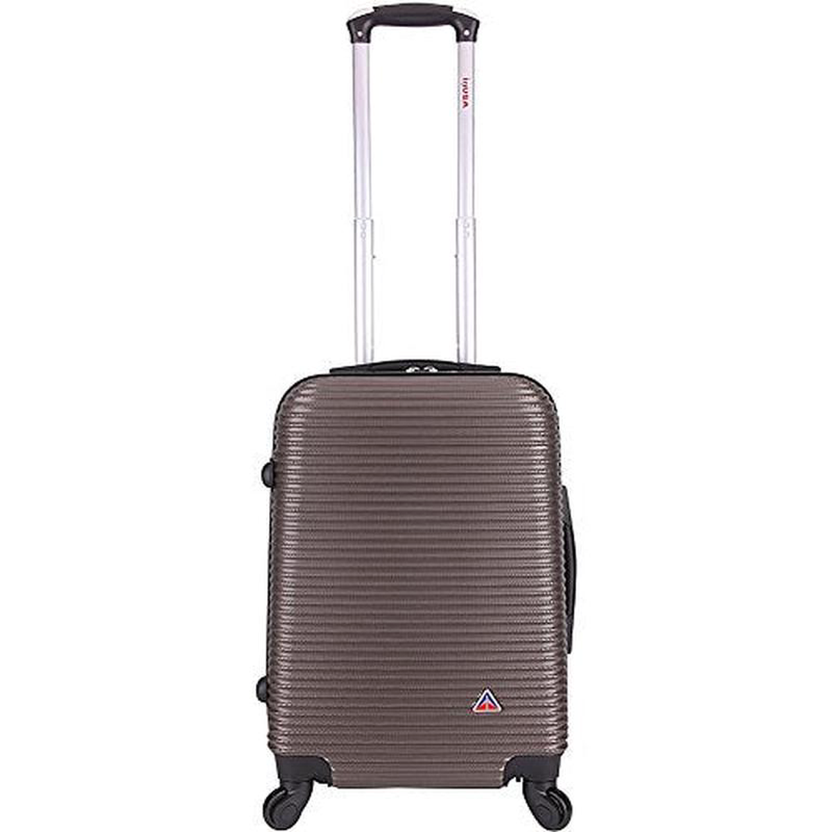 Inusa Royal Collection 20-Inch Carry-On Lightweight Hardside Spinner Suitcase Brown