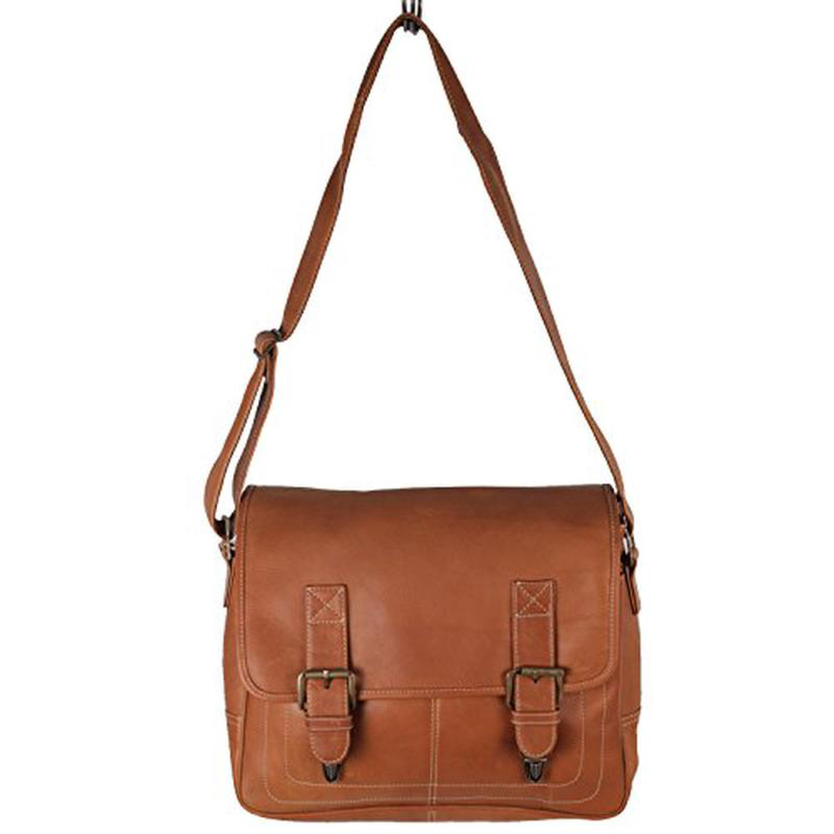 Latico Leathers Adventurer Messenger Bag Natural Large Business Briefcase Adjustable Strap