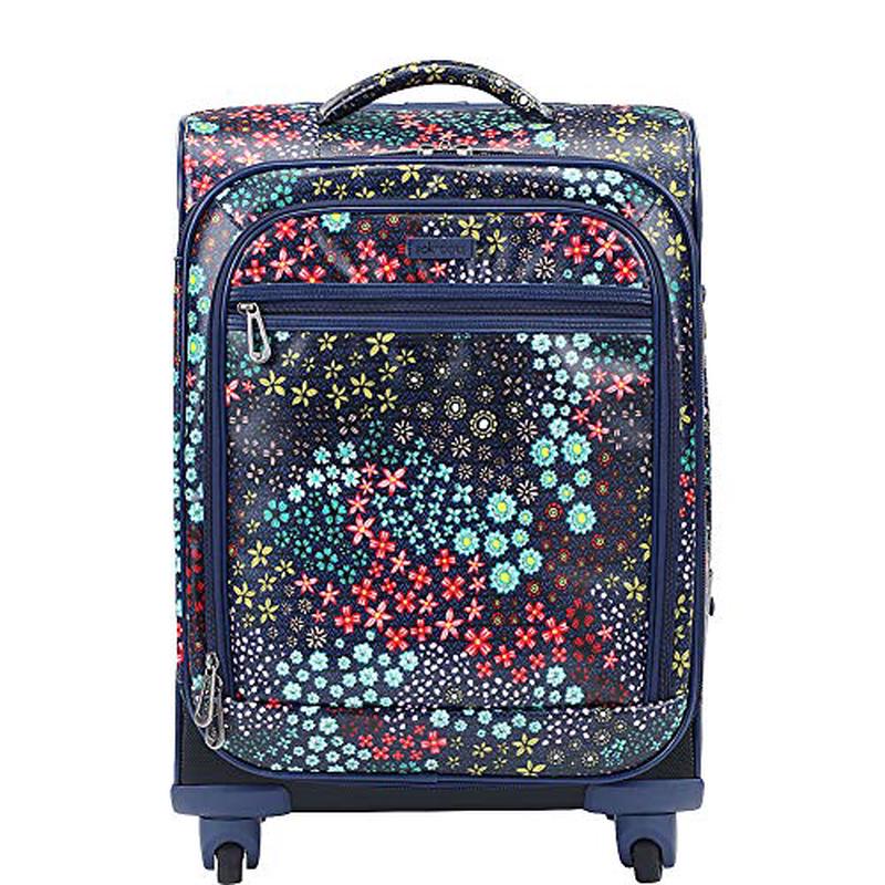 Sakroots Artist Circle Rolling Carry On (Navy Floral Spirit)