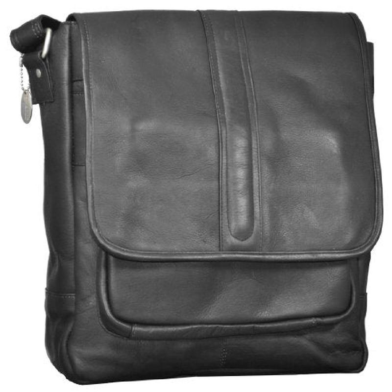 David King & Co. Laptop Messenger With Front Gusset Pocket, Black, One Size