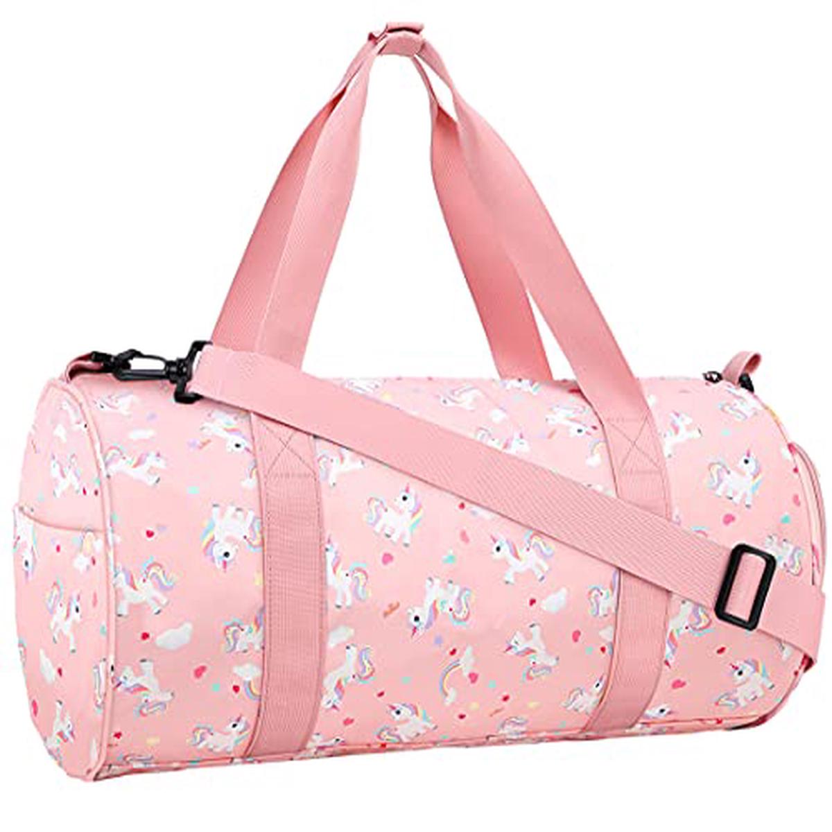 Choco Mocha Kids Duffle Bag for Girls Unicorn Duffle Bags for Girls Overnight Bag for Toddler Girl Duffel Bag Kids Travel Bags Weekender Weekend Bag for Little Teenage Girls Gym Bag Baby Sle