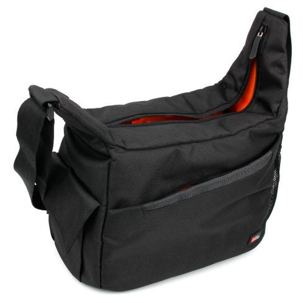 Duragadget Premium Quality Water-Resistant Delux Shoulder Messenger Bag In Black 038 Orange For The