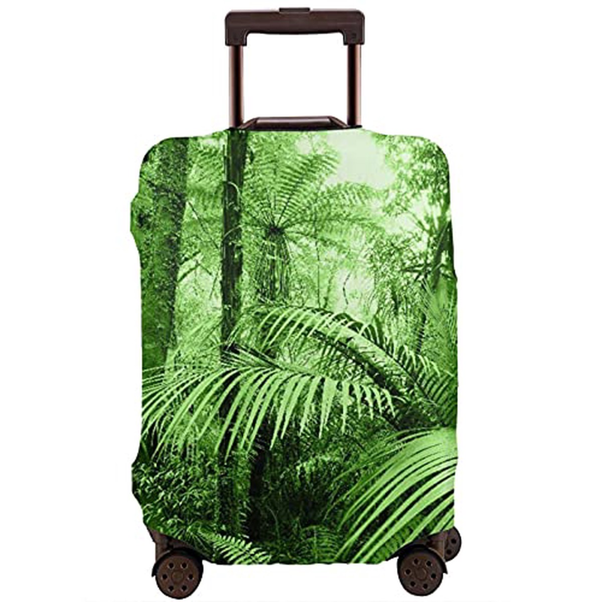 Travel Luggage CoverTropical Jungle ForestWashable Elastic Durable , With Concealed Zipper Suitcase Protector Fits For 18-21 Inch -S.