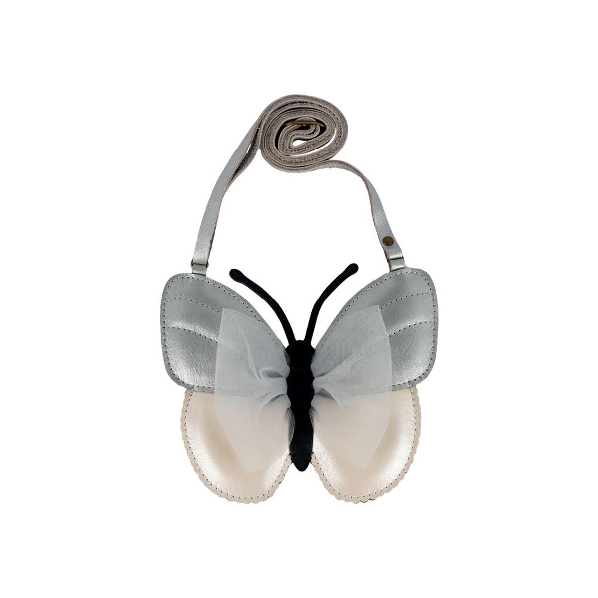 Alja Purse | Vlinder | Silver Grey Metallic Leather