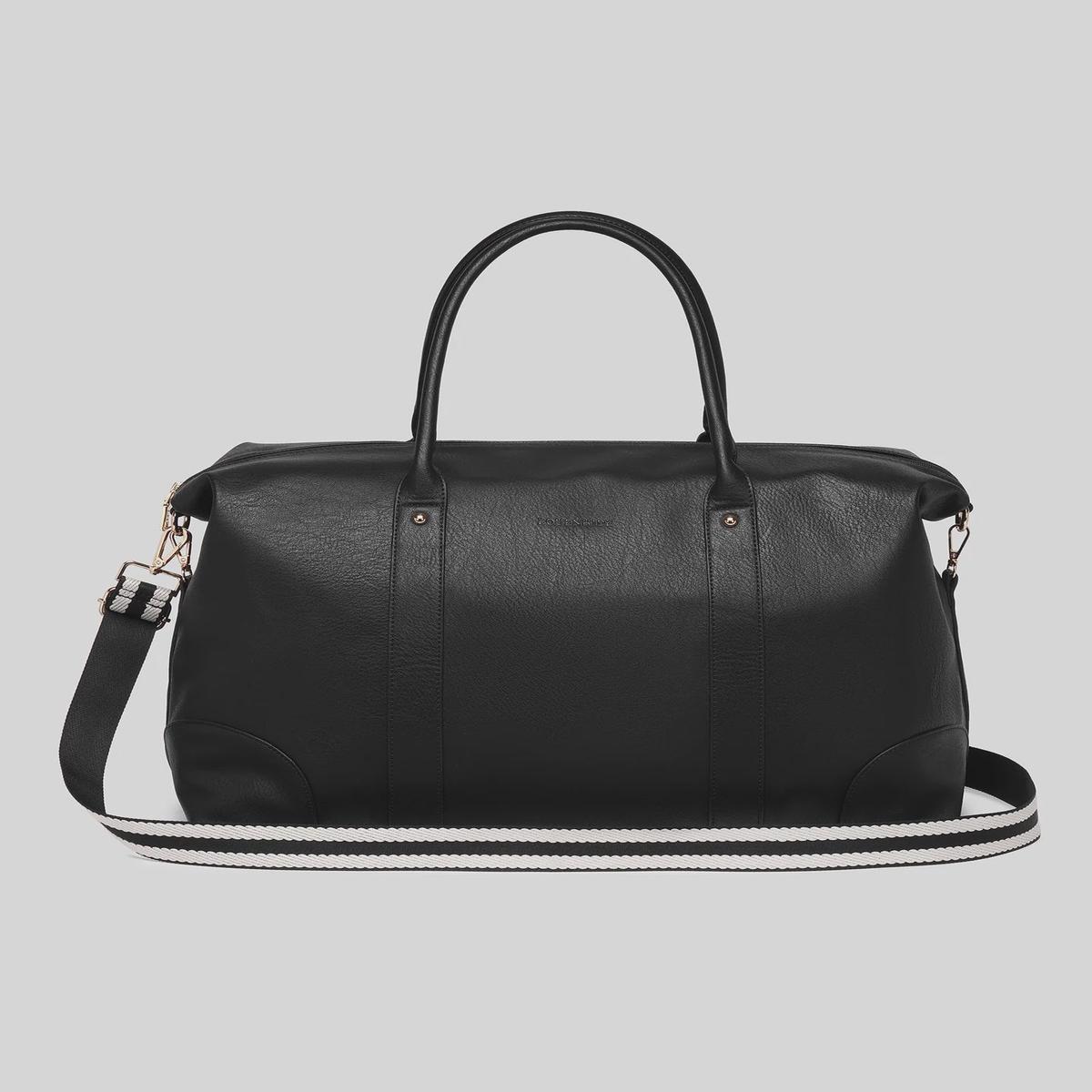 Alexis Stripe Weekender Travel Bag - Black Stripe