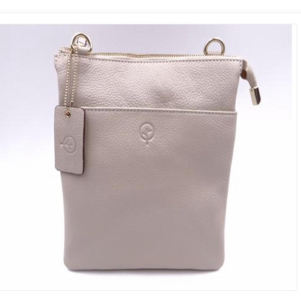 Leather Organiser Crossbody Bag Wild Oat