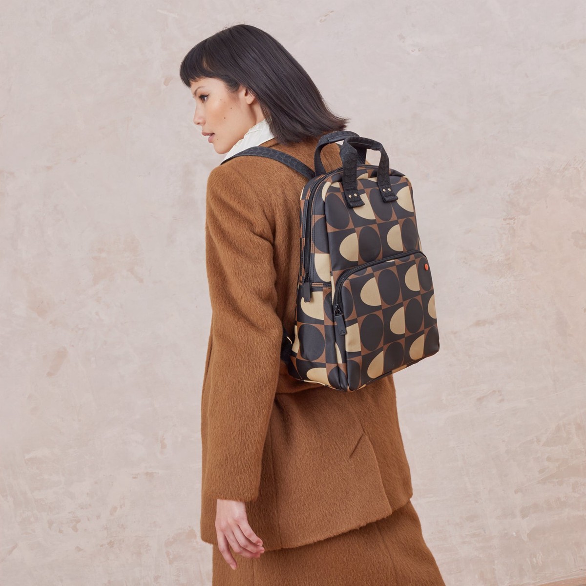 Lotta Backpack - Spot Square Mocha