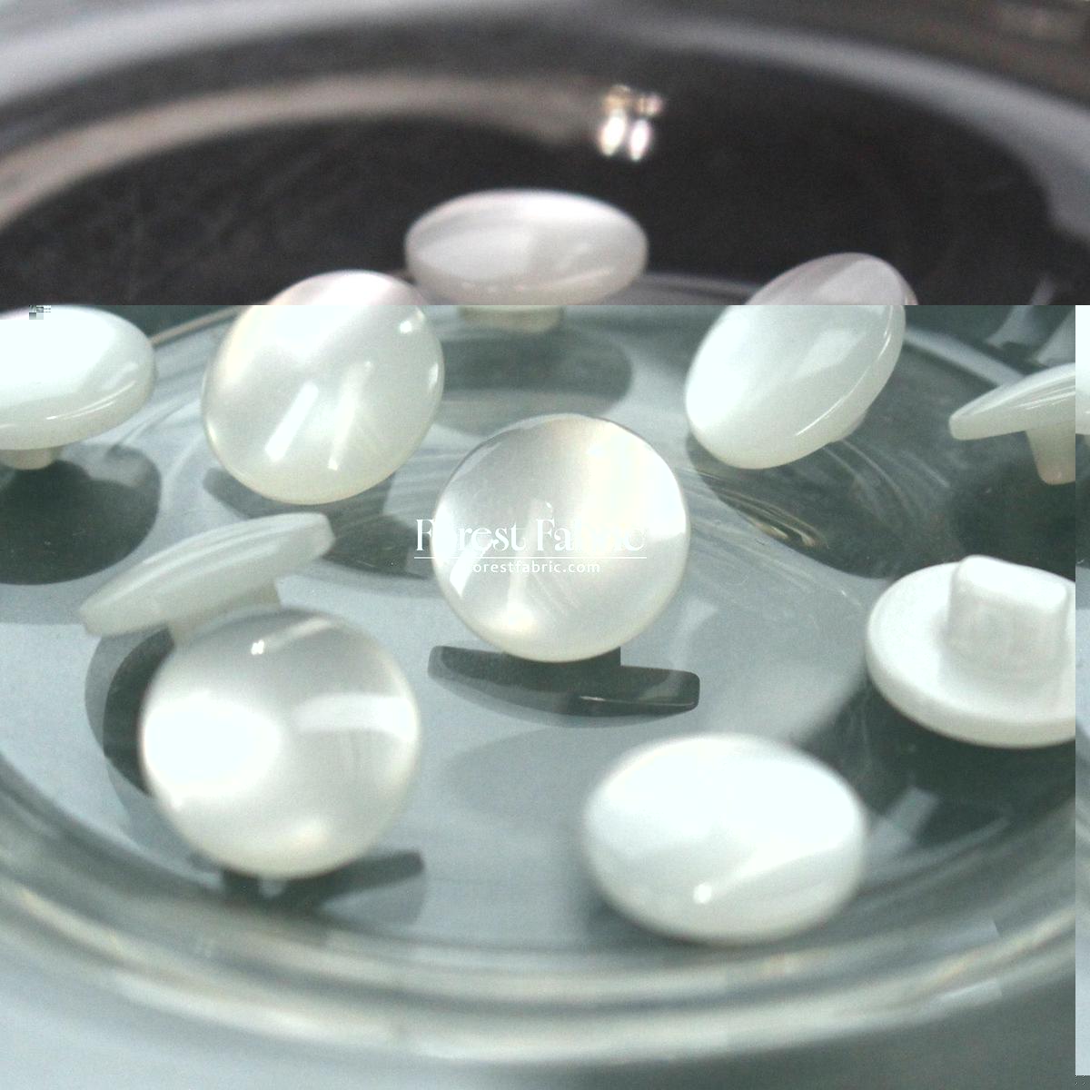 White Cat Eye Buttons