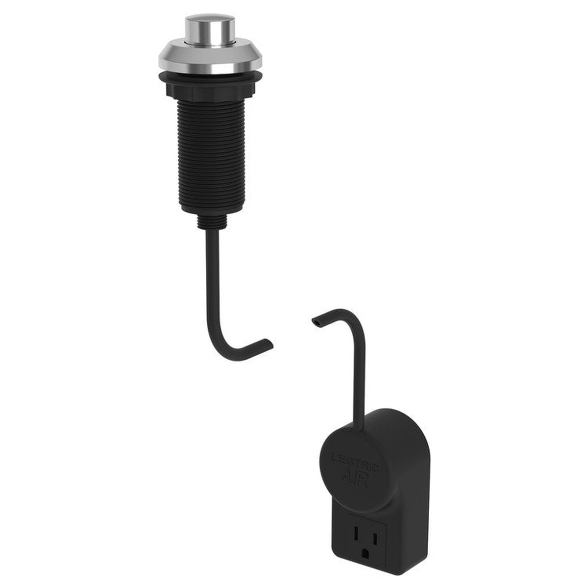 Air Activation Switch Jeter Disposer with Power Adapter Polished Chrome Brass