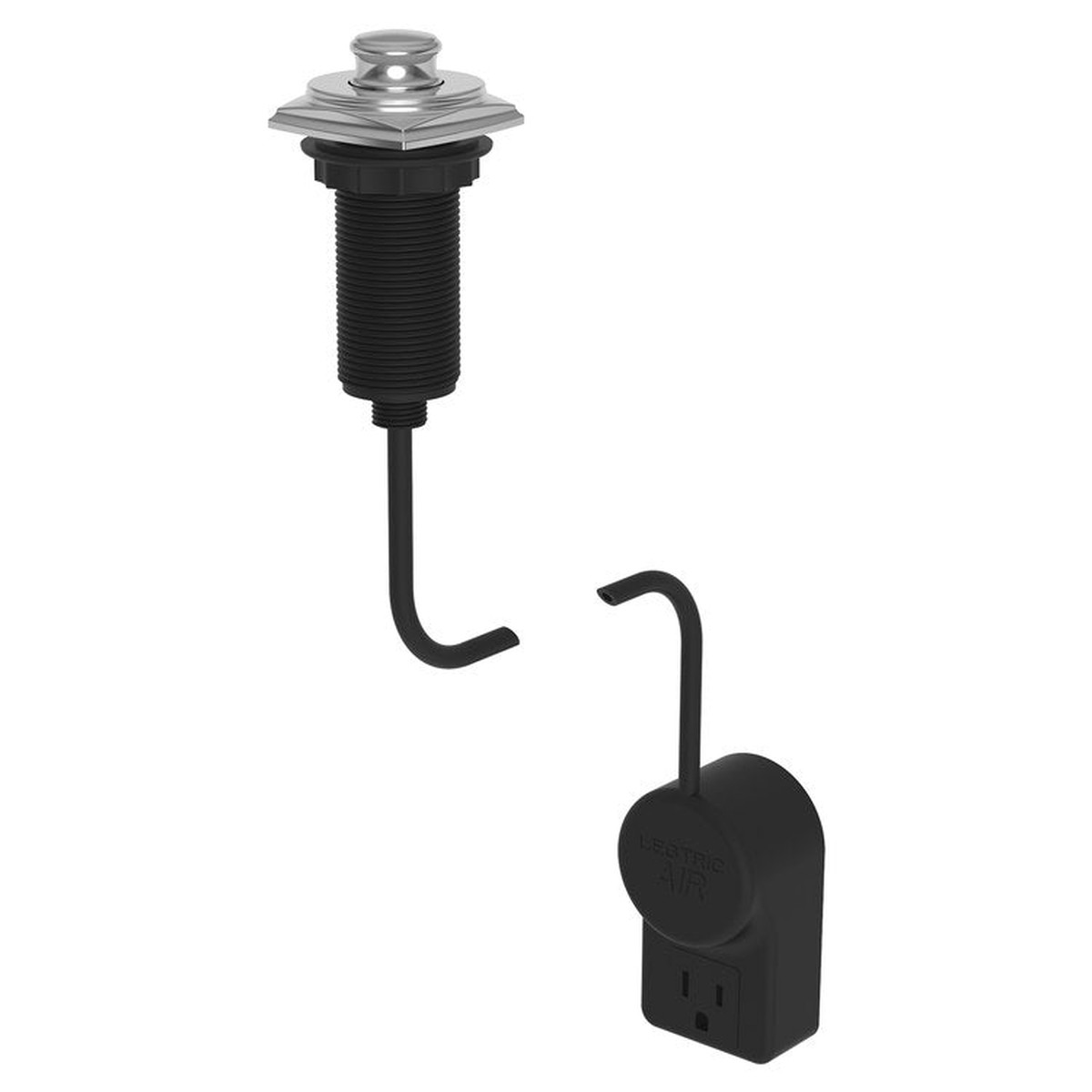Air Activation Switch Zemora Disposer with Power Adapter Polished Chrome Brass