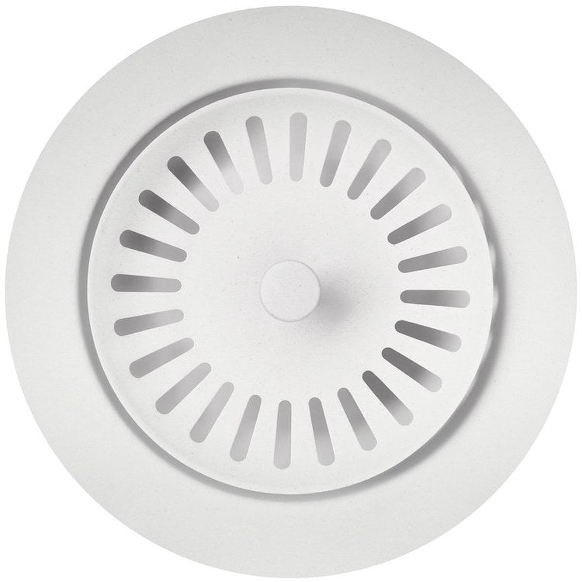 Disposal Flange Decorative White 3-1/2 Inch Stainless Steel for Drains with 3-1/2 Inch Connection 4-1/2 Inch