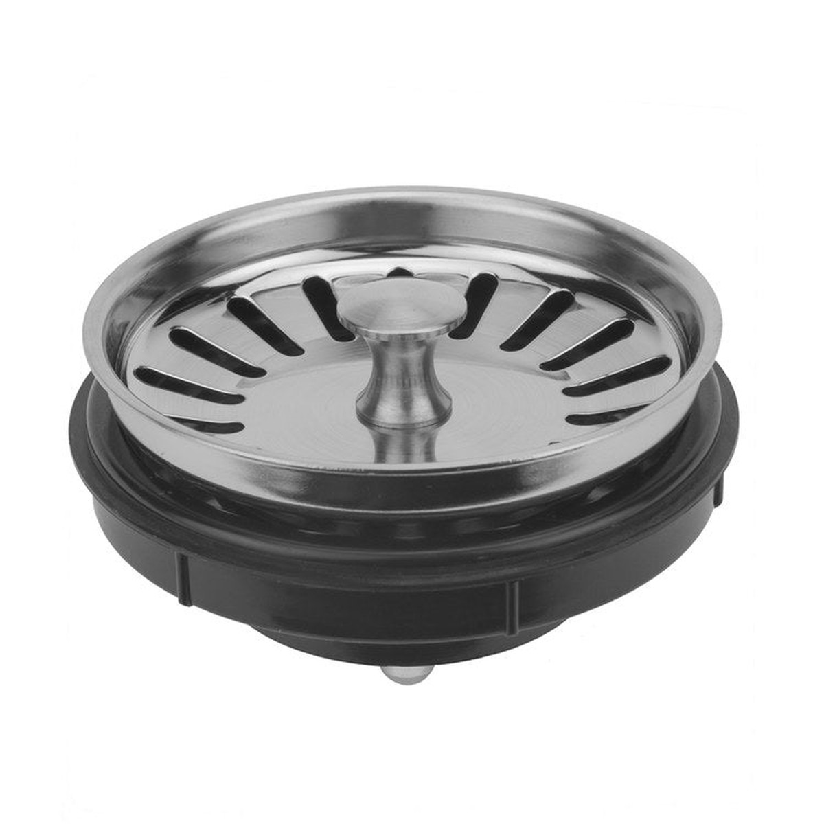 Disposer Strainer Satin Nickel Brass for Continuous Feed Waste Disposals 3-1/4 Inch