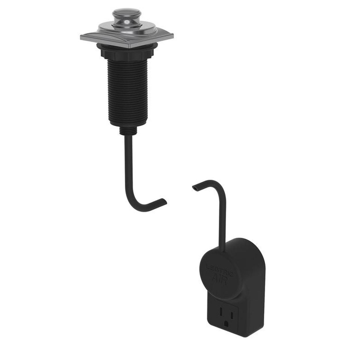 Air Activation Switch Adams Disposer with Power Adapter Midnight Chrome Brass