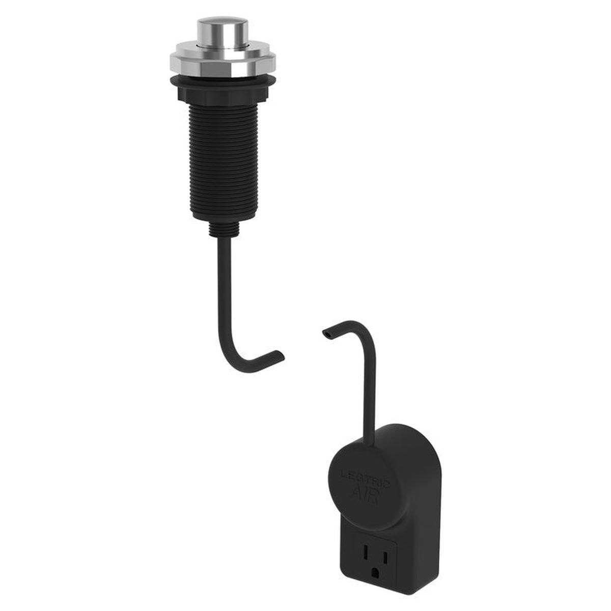 Air Activation Switch Duncan Disposer with Power Adapter Polished Chrome Brass
