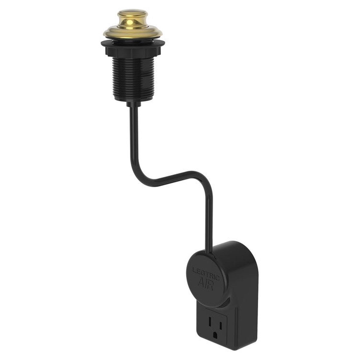 Air Activation Switch Jacobean Disposer with Power Adapter Polished Gold PVD Brass