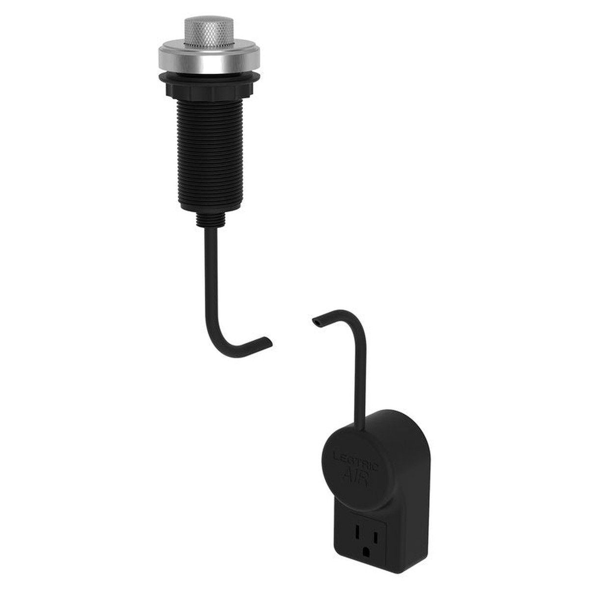 Air Activation Switch Muncy Disposer with Power Adapter Stainless Steel PVD Brass