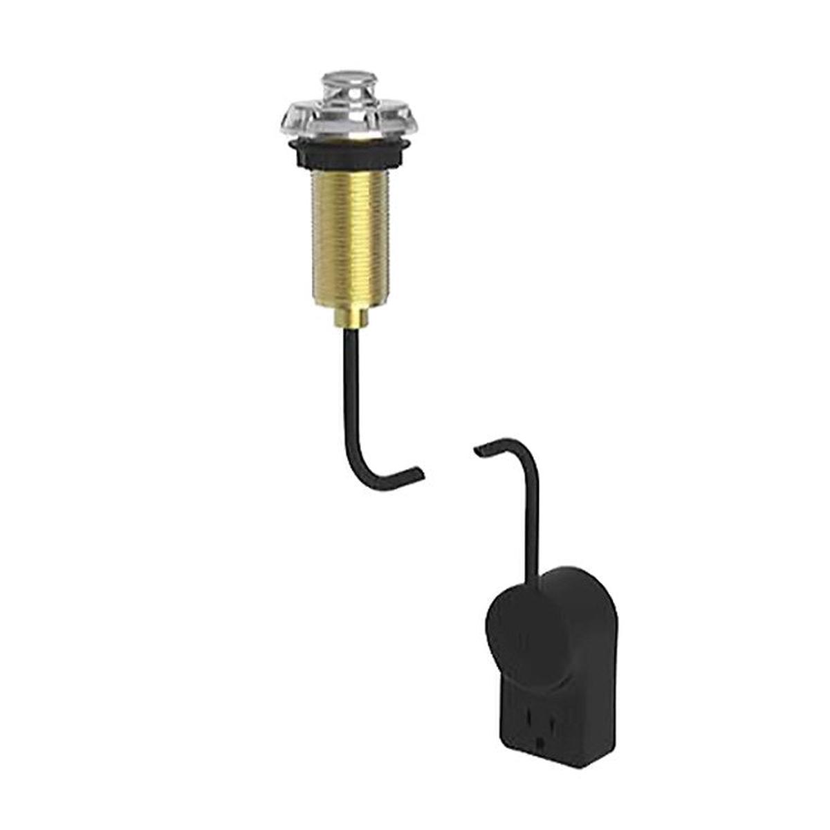 Air Activation Switch Zemora Disposer with Power Adapter Antique Nickel Brass