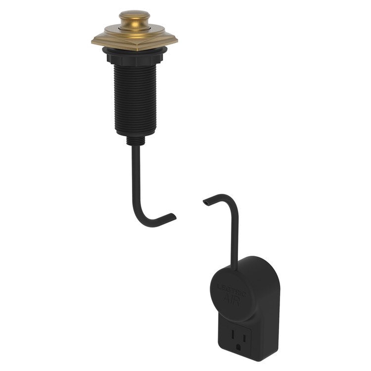 Air Activation Switch Zemora Disposer with Power Adapter Satin Bronze PVD Brass