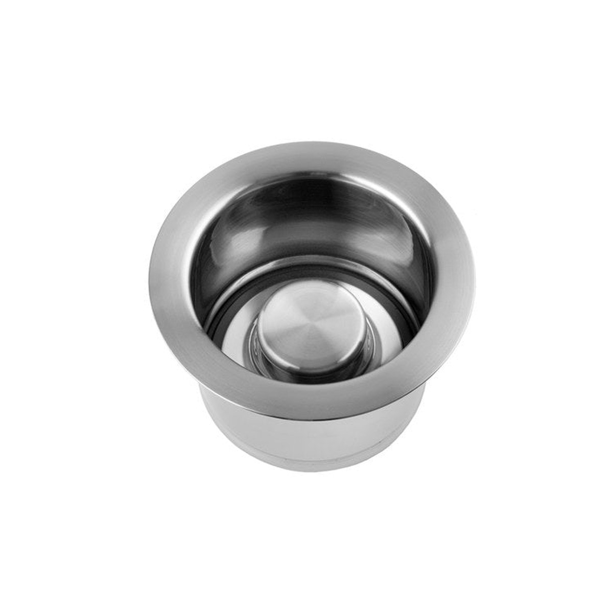 Disposal Flange Extra Deep with Stopper 4-1/2 Inch Flange Diameter Fits 3-1/2 Inch Drilling Matte Black Brass for Continuous Feed Disposals