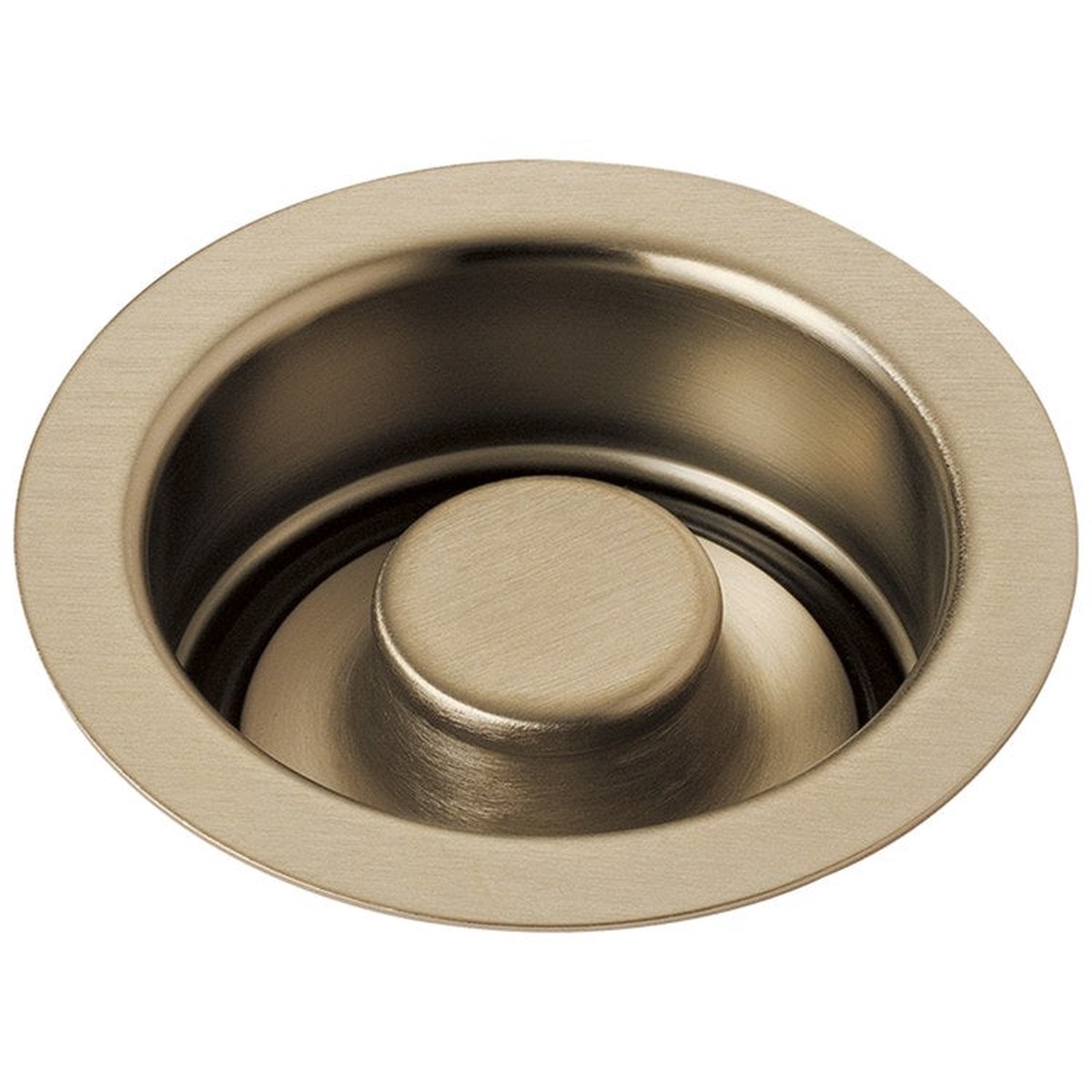 Disposal Flange Rook Stopper Brilliance Luxe Gold 4-1/2 Inch Brass for Kitchen Sink 4-1/2 Inch
