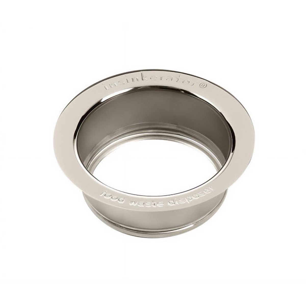 Sink Flange Polished Nickel 4-1/2 x 4-1/2 x 1-3/4 Inch Stainless Steel for InSinkErator Disposers