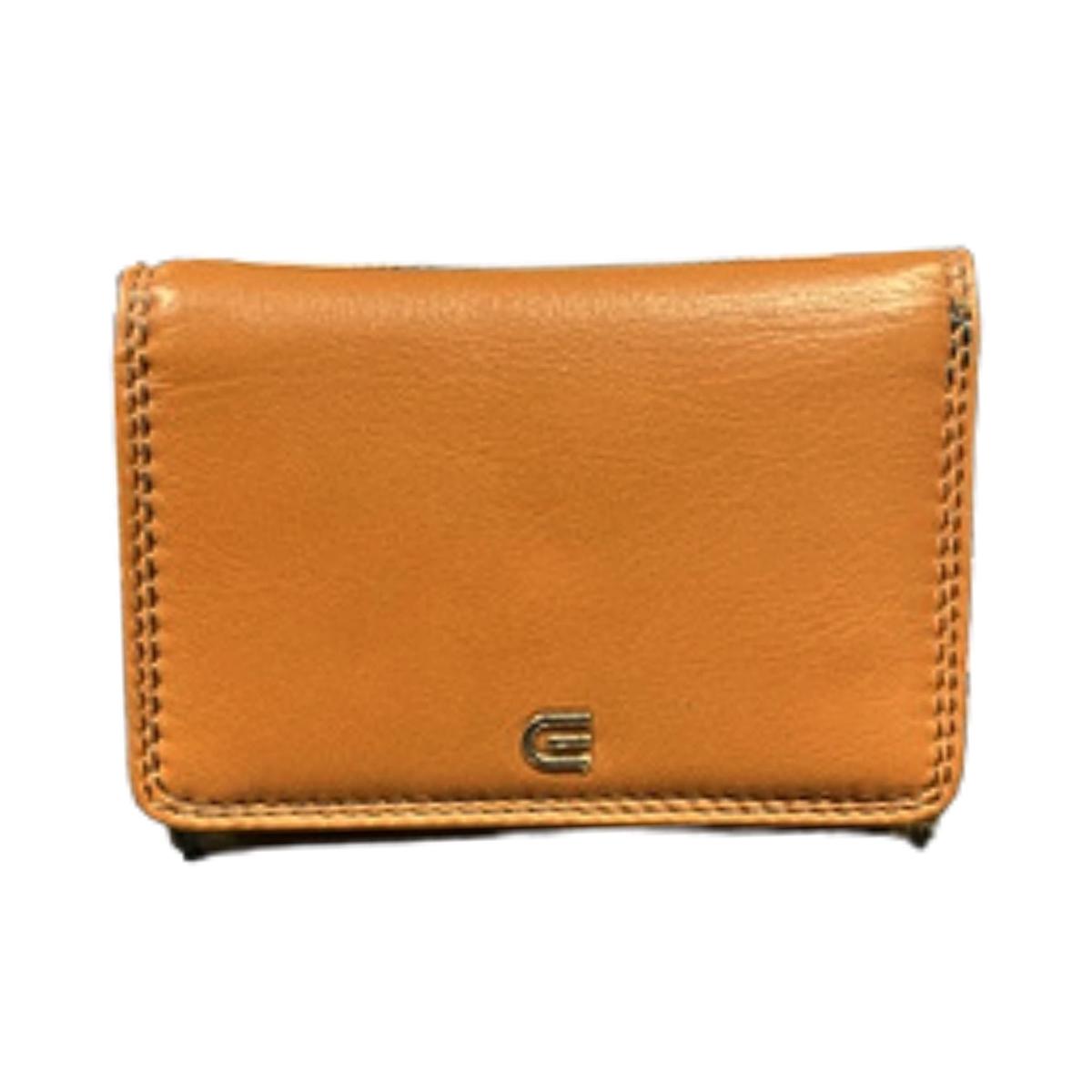 Cellini Diva Lotus Small Trifold Purse In Russet Orange