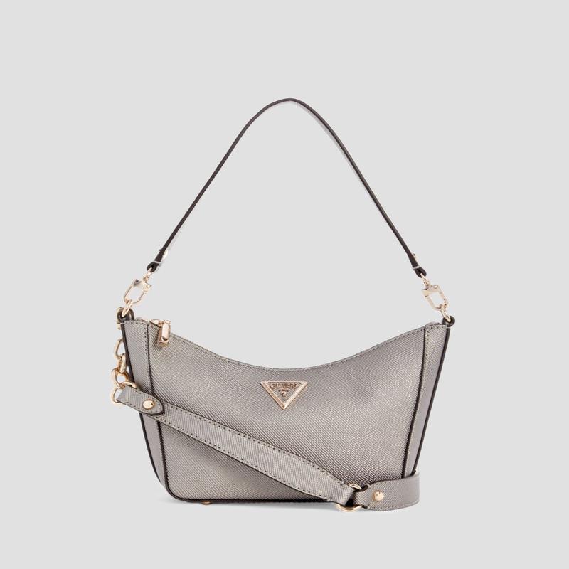 Eco Grey Gloriana Top Zip Shoulder Bag
