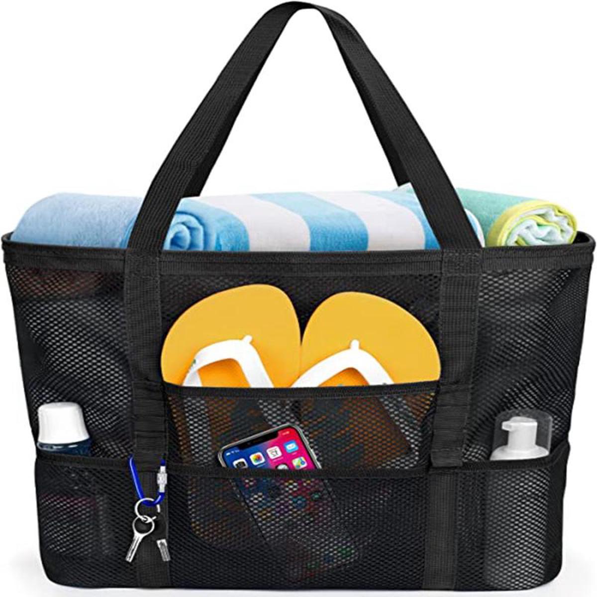 Large Capacity Mesh Beach Bag for Toys and Storage