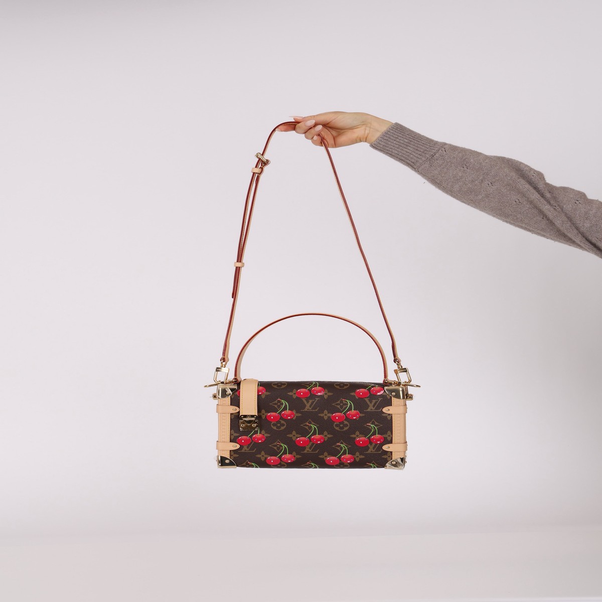 Limited Edition Louis Vuitton x Takashi Murakami 2025 Cerises Side Trunk MM
