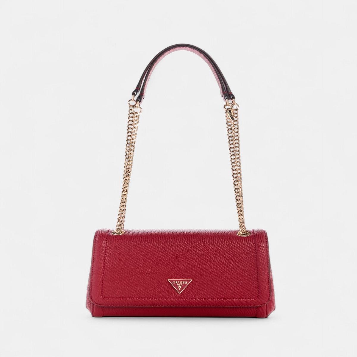 Red Noelle Convertible Crossbody Flap Bag