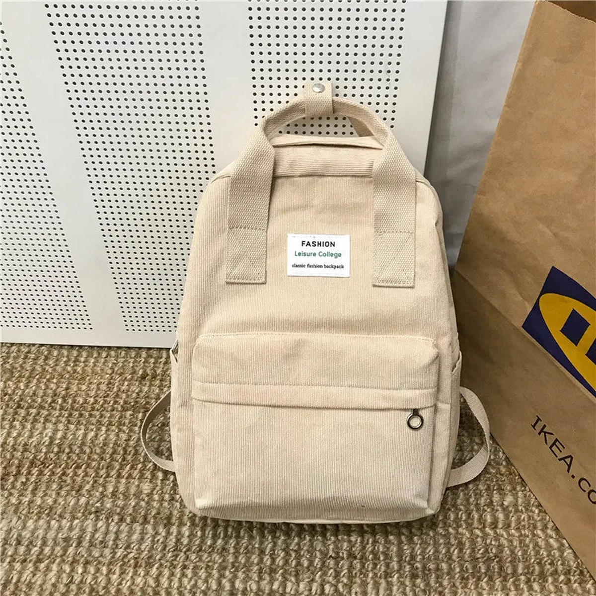 Velvet Backpack Women College School Bags Girls Schoolbags