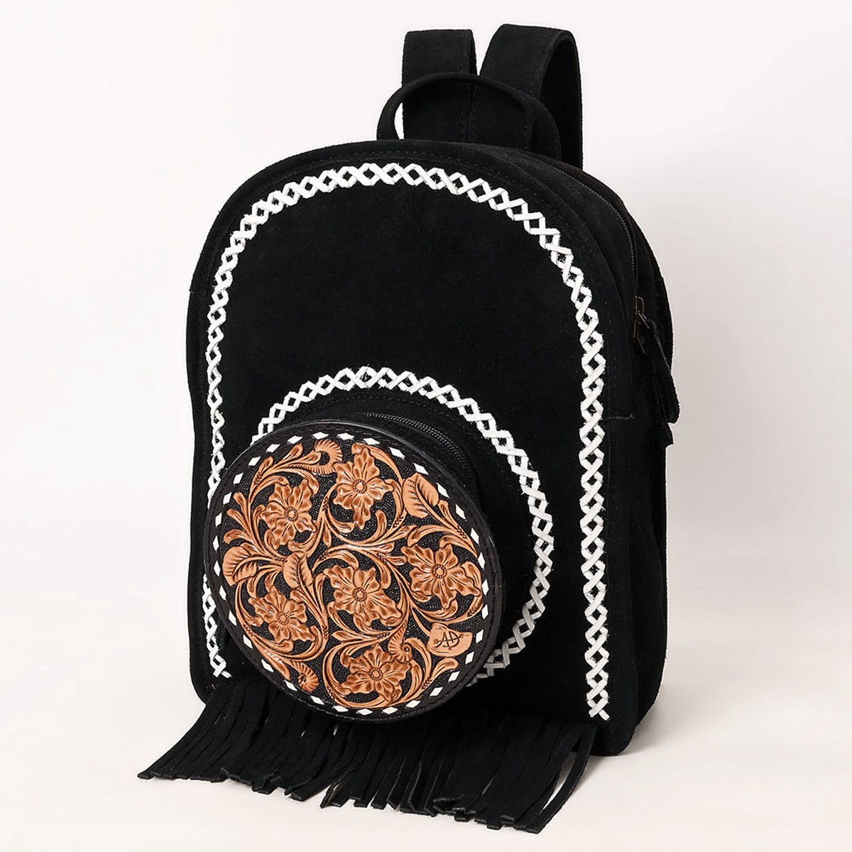 American Darling Backpack Hand Tooled Genuine Western Suede Leather women bag | Handbag Purse for Cute