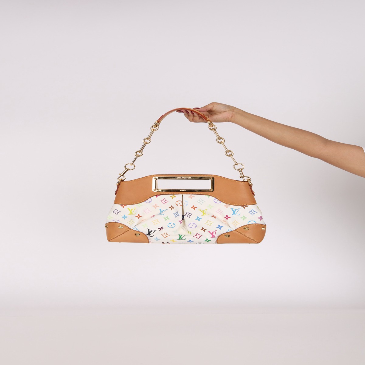 Limited Edition Louis Vuitton x Takashi Murakami Judy MM Blanc Multicolor Monogram