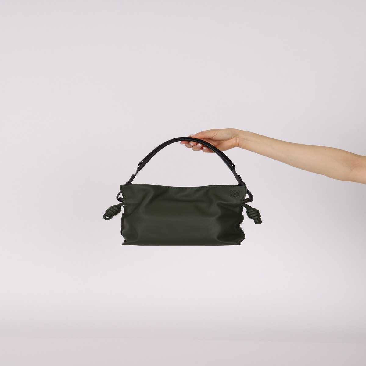 Limited Edition Loewe x Suna Fujita Panda Calfskin Mini Flamenco Bag