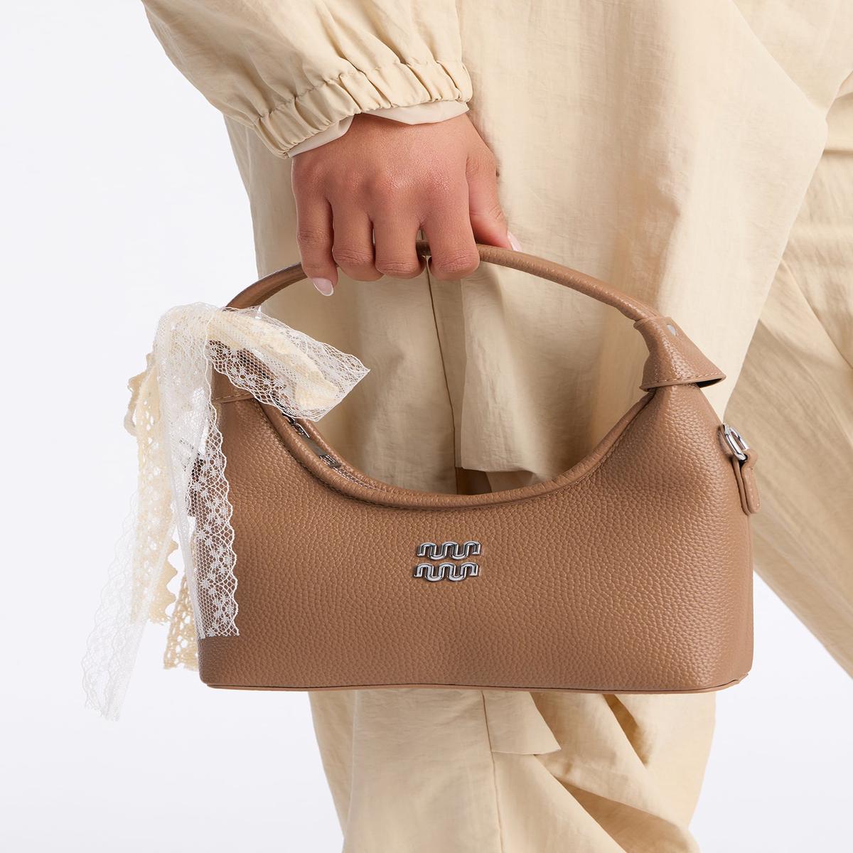 My Must Have Faux Leather Shoulder Bag - Tan