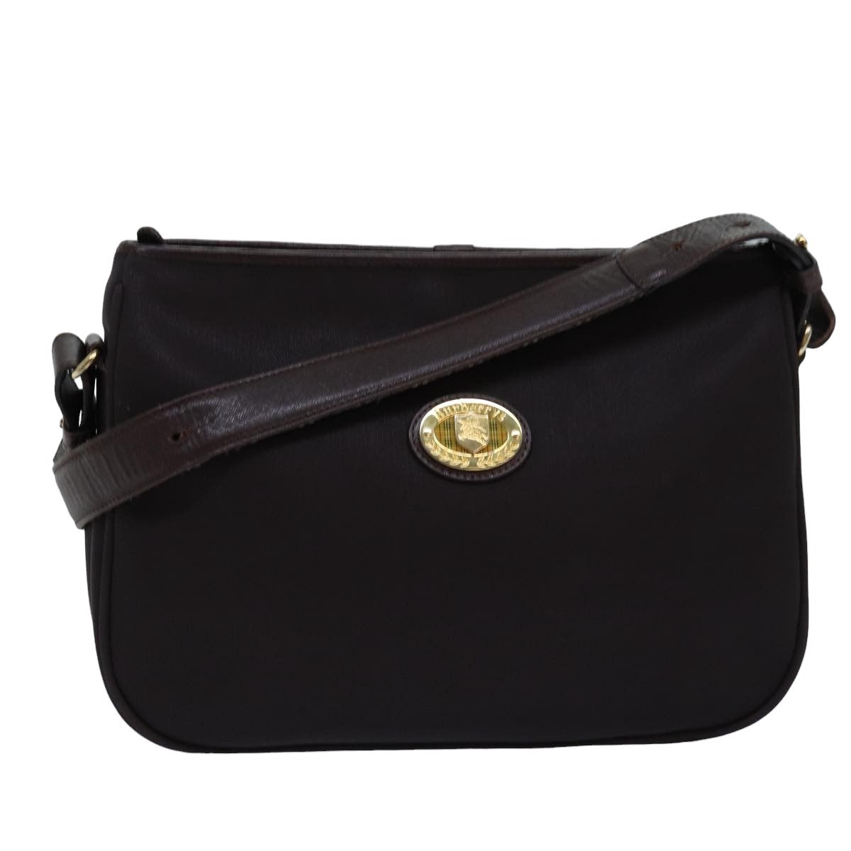 Burberry Brand Canvas Brown Shoulder Bag Style 7