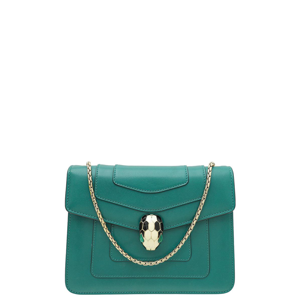 Bvlgari Green Serpenti Forever Small Shoulder Bag