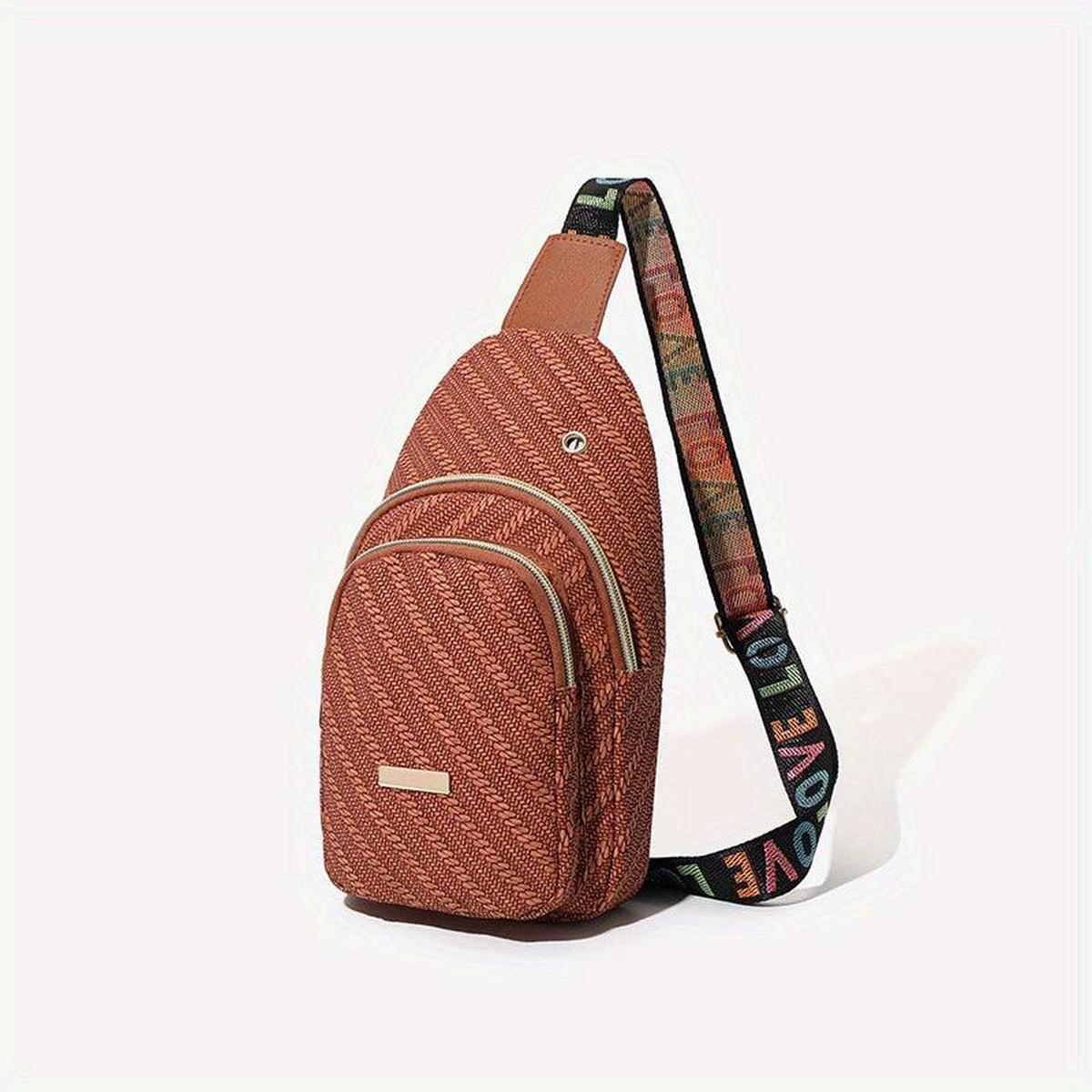 Layer Chest Bag Sports Fitness Crossbody Fanny Pack Outdoor Travel Sling Bag