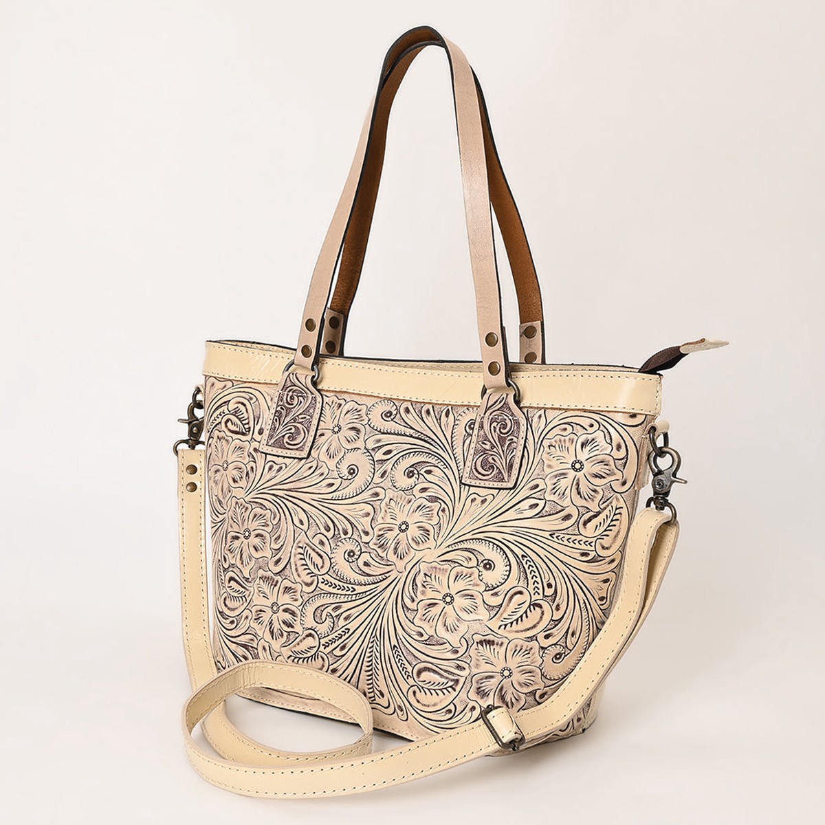 Ohlay Bags KBG328 TOTE Hand Tooled Genuine Leather women bag western handbag purse