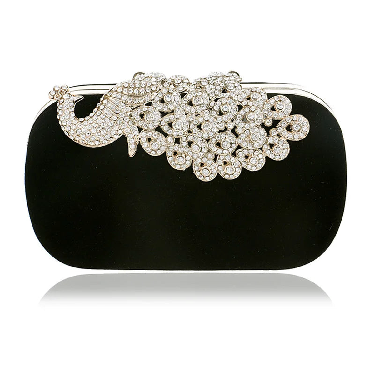 Diamond Peacock Clutch Bag for Wedding Party