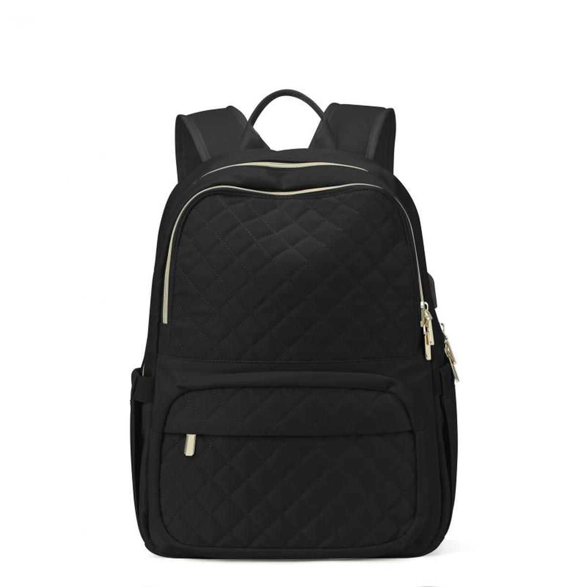 Argyle Quilted Backpack Large Capacity Casual Travel Schoolbag