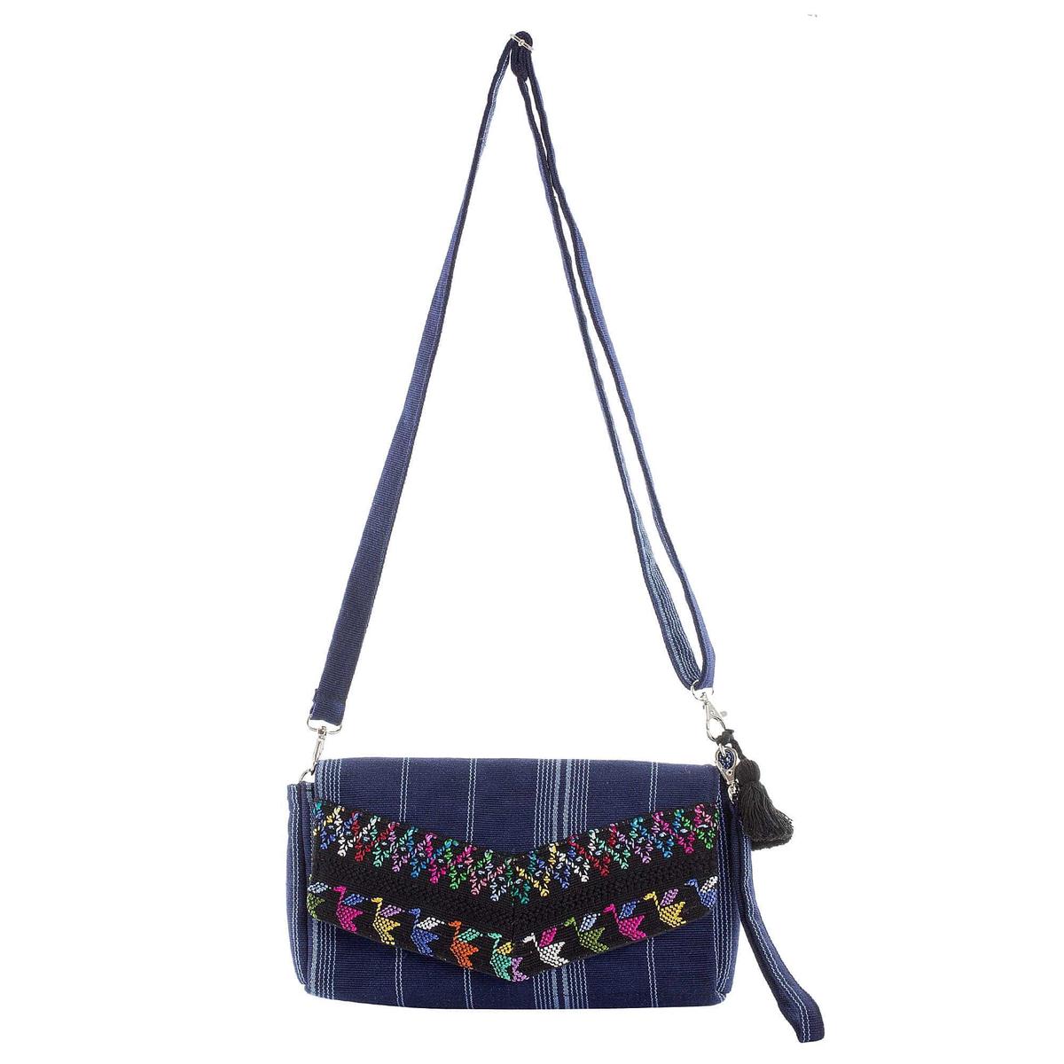 Handwoven Striped Cotton Baguette in Navy - Tactic Stripes in Navy