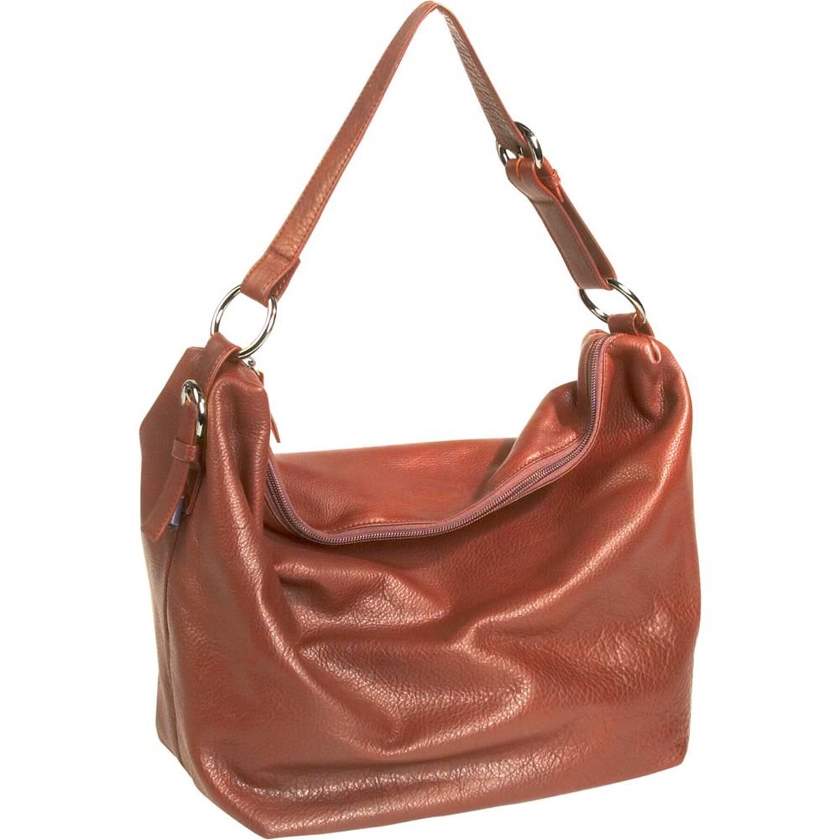 Osgoode Marley Cashmere Handbag Collection Zip Top Floppy Bag Brandy
